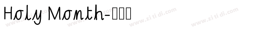 Holy Month字体转换